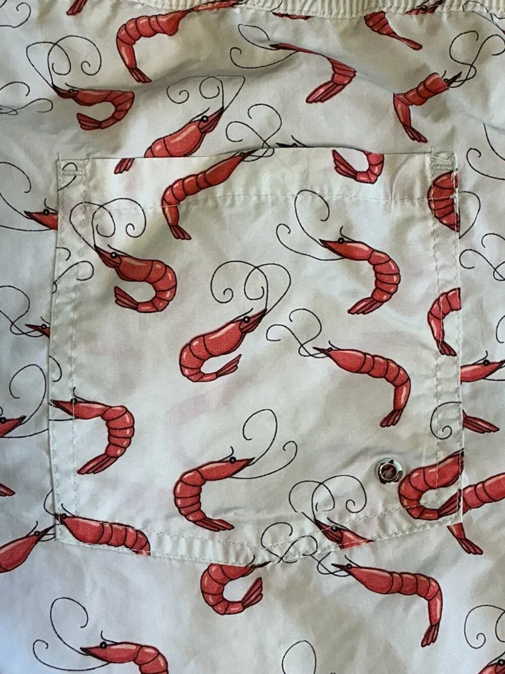 Pull&Bear STWD Lobster Print Men’s Swim Trunks Size Large